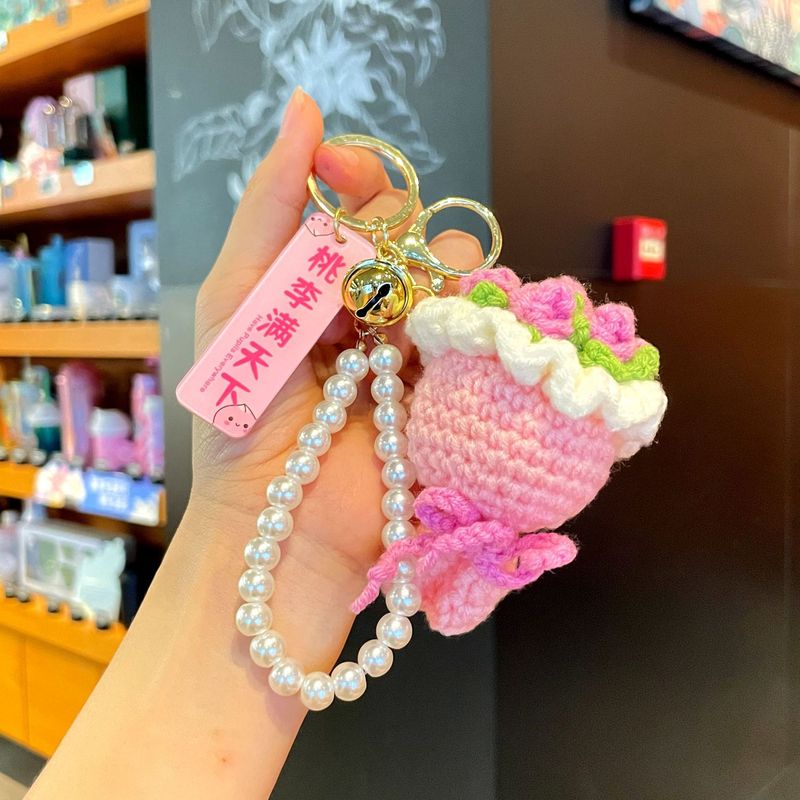 教师节花束手捧花钥匙扣玫瑰花仿真花钩织成品创意礼品教师节礼物|undefined