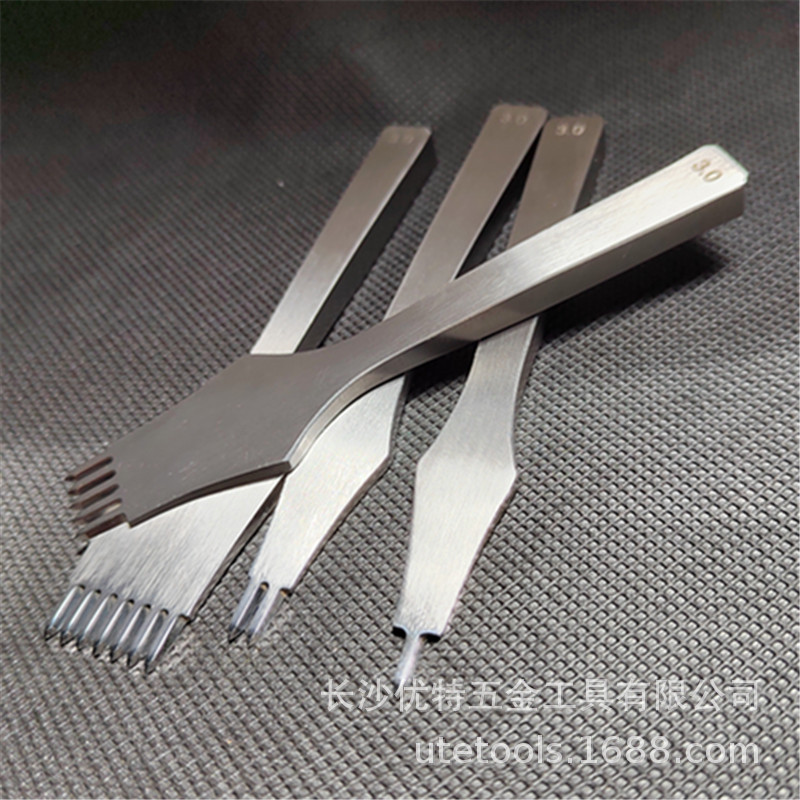 优特 精磨菱斩diy手工皮革打孔工具齿尖锋利3MM菱斩4MM1+2+5+7齿