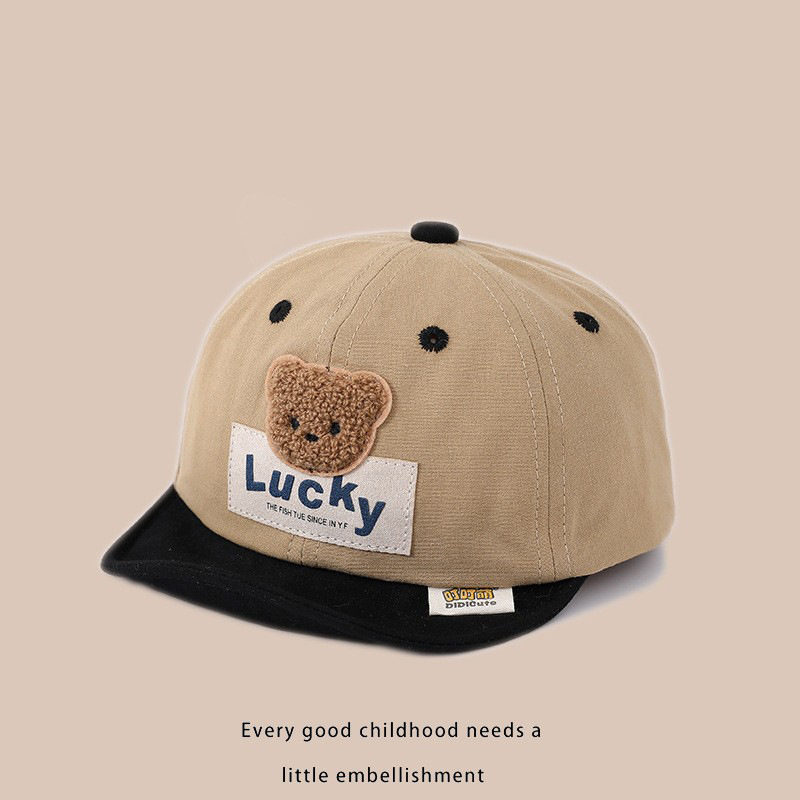 Sombreros bebés primavera y otoño lindos osos bebés varones sombreros de pato de verano niñas sombreros de béisbol de borde suave delgados