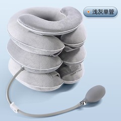 源头工厂充气牵引器颈托脖子矫正器护颈矫正缓解颈椎疲劳水晶绒