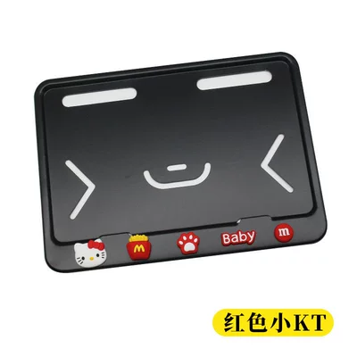 New Traffic Regulations, Thickened Solid – Electric vehicle license plate frame - black-red-kt