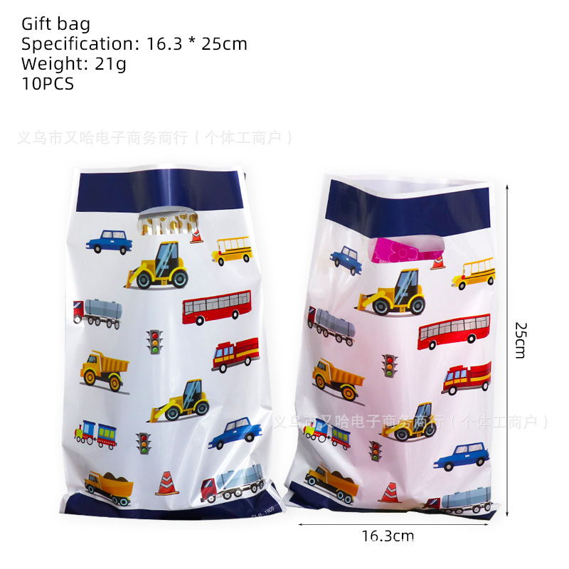 国境を越えた粉犬爪パーティーギフトバッグラグビー漫画ギフトバッグプラスチックキャンディーバッグ誕生日パーティー装飾品