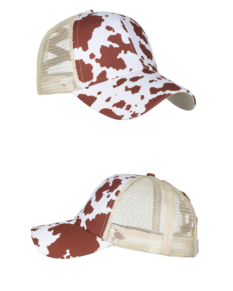 Women's Fashion Cow Pattern Printing Curved Eaves Baseball Cap display picture 1