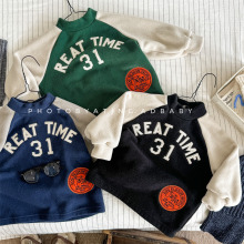 2025秋童装秋装儿童秋款韩版抓绒卫衣女童男童衣服冬款上衣 5628