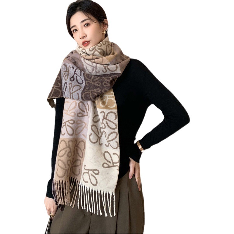 Korean and Japanese Style Women's Scarf for Autumn and Winter, Faux Cashmere, Long, Warm, Versatile, Dual-Use, Winter Shawl, 2026 Live Broadcast Hot Item