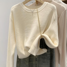 宽松慵懒洋气内搭女2025秋冬新款短款外穿针织毛衣设计感小众上衣