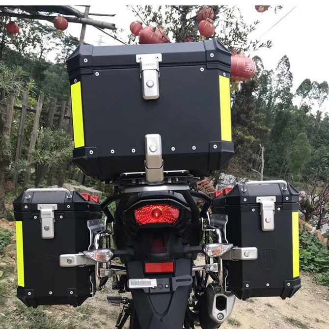 Modificación de la motocicleta adecuada para Kawasaki VERSYS-X300 caja lateral de acero inoxidable soporte instalación sin pérdidas liberación rápida marco lateral