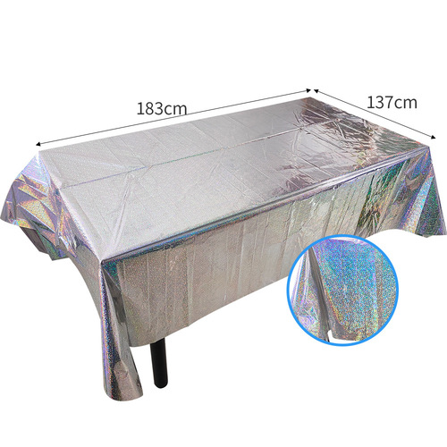 Party tablecloth cross-border new laser tablecloth scene decoration party supplies disposable spot laser tablecloth