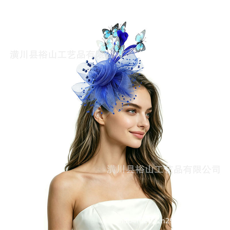 Amazon's premium handmade European and American bridal mesh hair accessories, suitable for weddings, banquets, and photo shoots