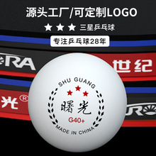 世纪曙光乒乓球40mm耐打ABS新材料训练用球可加印LOGO 三星乒乓球