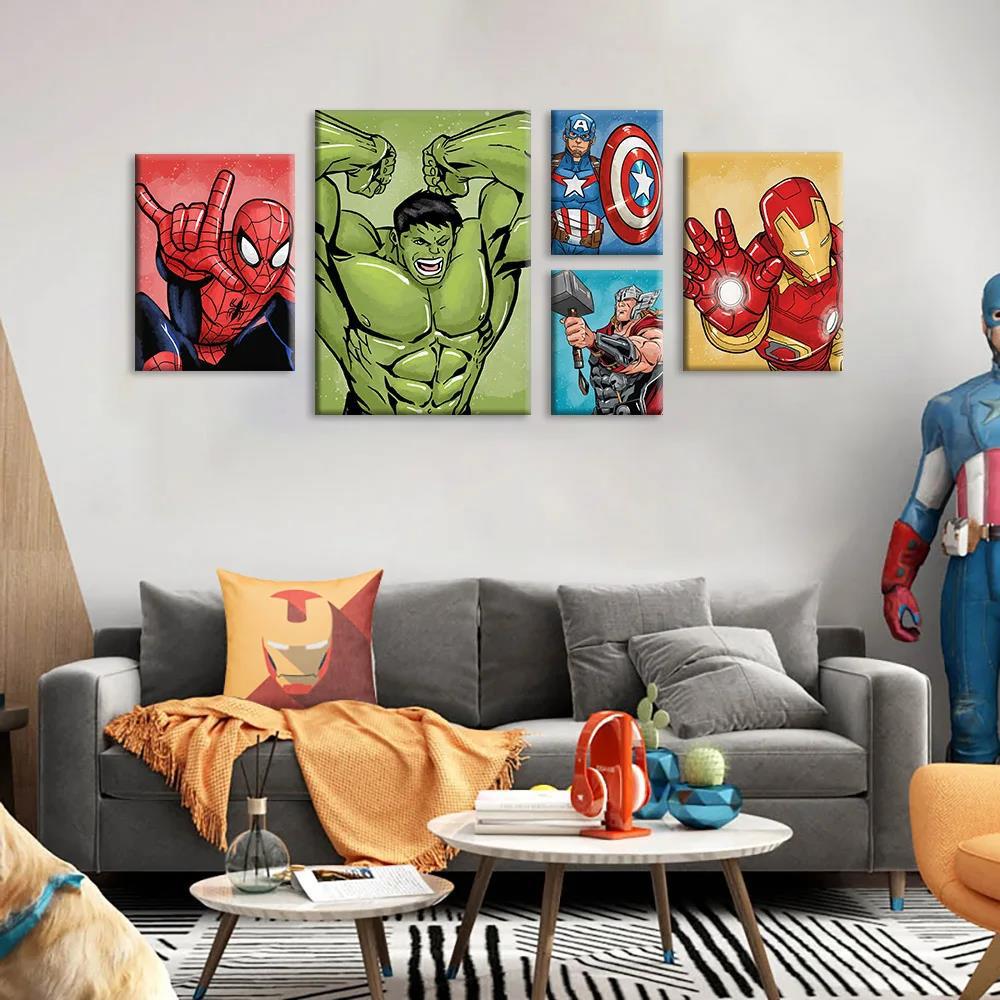 Marvel Superhero Canvas Painting Decorative Painting Poster Painting Core Aliexpress Temu Amazon Wholesale Sales