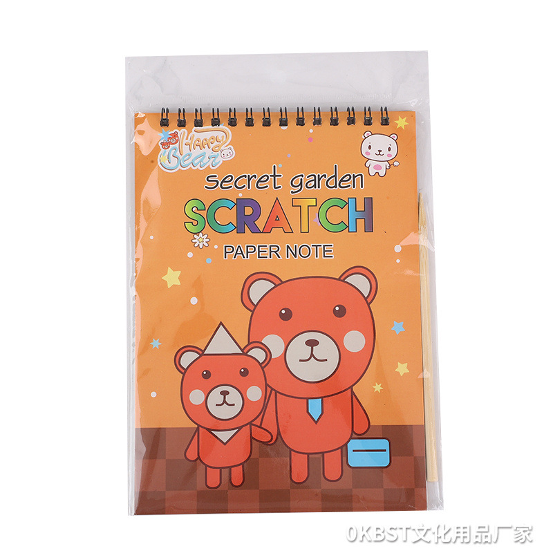 Scratch Paper niños colorido graffiti nuevo en línea Celebrity kindergarten hecho a mano DIY creativo 14x20 Scratch book