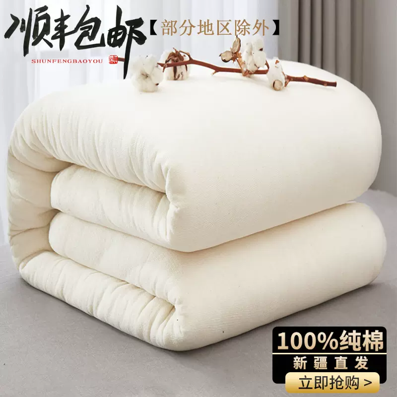 新疆棉花被被芯家用双人被子加厚冬被学生单人棉絮铺底床垫厂家