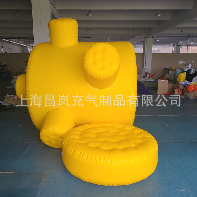 自定义尺寸PVC夹网布充气圆柱垫子气垫拍摄道具气模 闭气异形产品