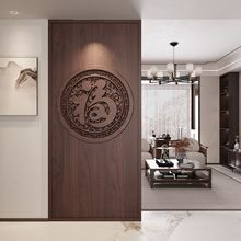 定制纯实木屏风隔断客厅顶天立地进门遮挡雕刻雕花卧室入户玄关