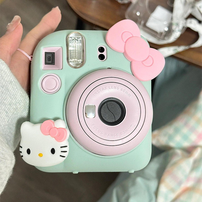 후지 미니 12 장식을위한 산산조각 방지 솔리드 컬러 실리콘 소프트 케이스