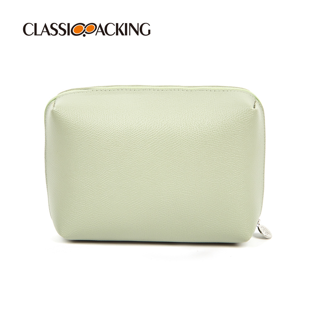 Bolsa de cosméticos cuadrada de mano de color claro simple, bolsa de almacenamiento de cosméticos, bolsa de lavado impermeable de almacenamiento de viaje, se puede agregar logotipo