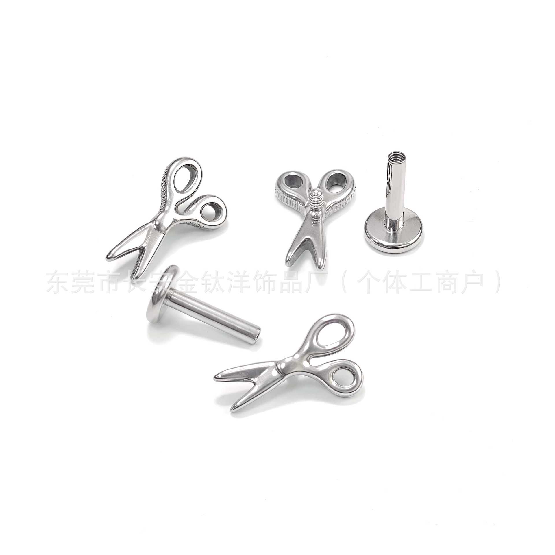 Pointed titanium steel lip stud product view