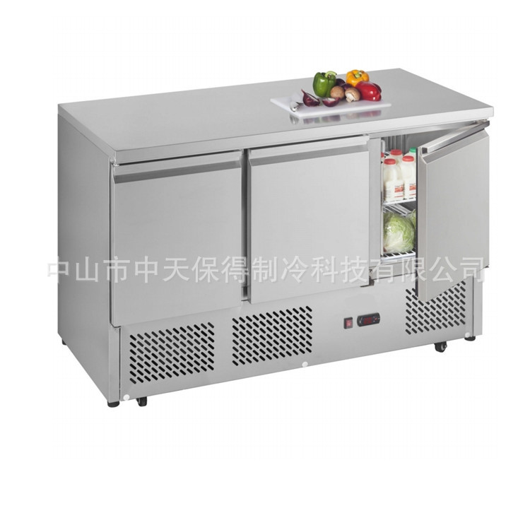 欧款风冷商用冷藏工作台蔬菜鱼肉冷藏冷冻厨房不锈钢冷藏保鲜操作