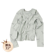 【可爱小狗打底衫】CXAL47237精品秋冬高端气质精致修身长袖T恤