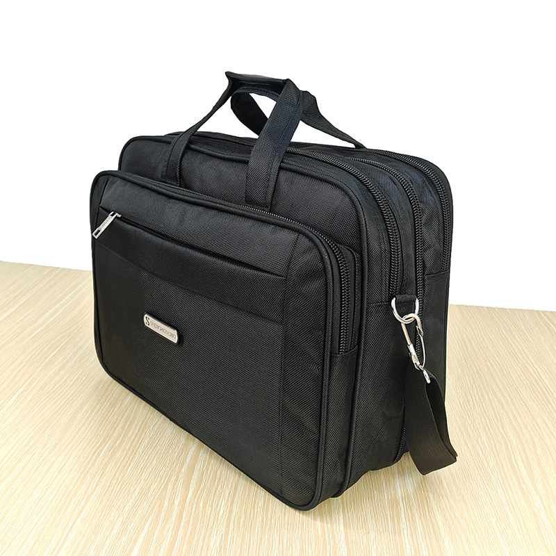 Briefcase Business Men's Bag Laptop Bag Horizontal Shoulder Handbag Large Capacity 16 Inch