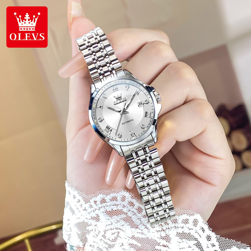 Wave ­ Qin Watch Swiss Genuine Men's Waterproof Couple Watch Fully Automatic Mechanical Watch Luminous Fashion Casual Watch