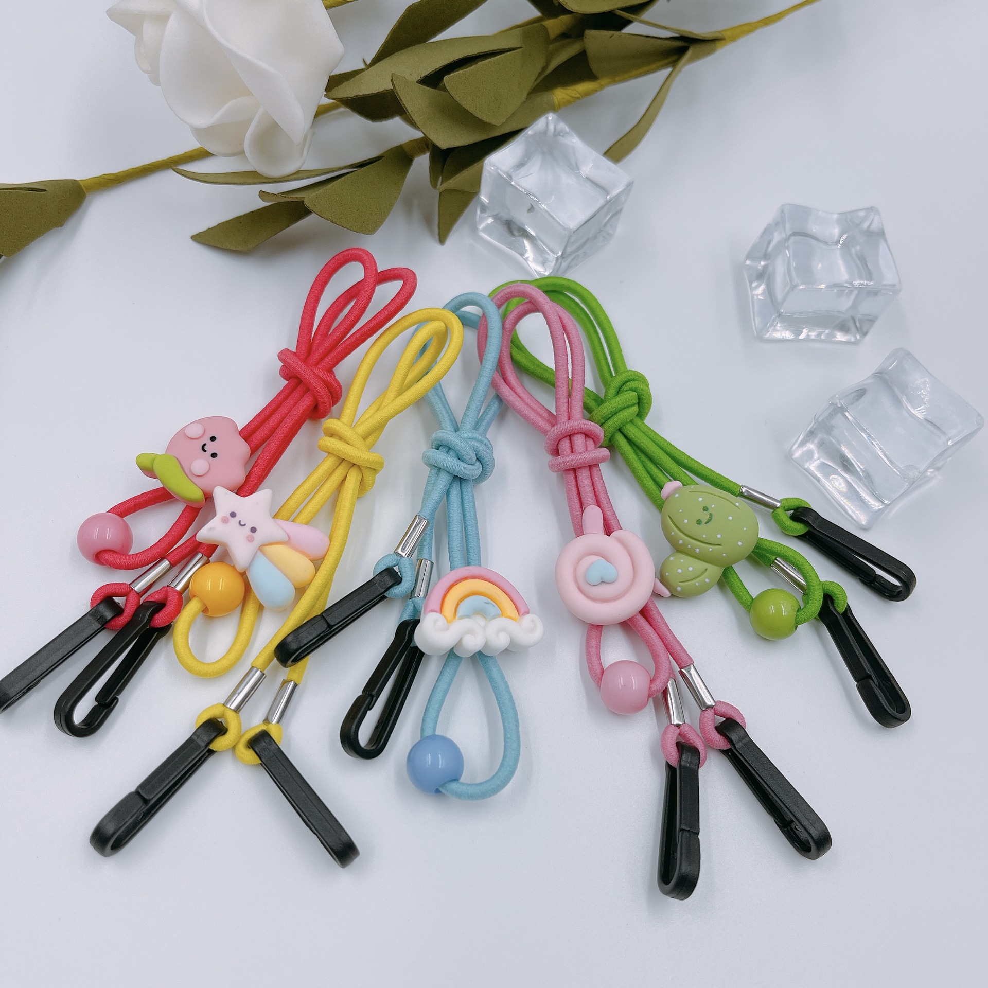 Children's mask lanyard mask chain Rainbow Series non-slip anti-lost mask with mask accessories