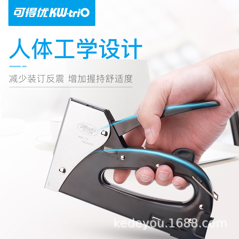 Kdedeou pistola de clavos manual pesada pistola de clavos código de tres propósitos pistola de clavos pintura al óleo carpintería marco de fotos pistola de clavos de caballo pistola de clavos recta en forma de U