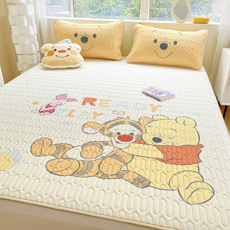 Дитуни большая версия прохладного шелка латексные коврики из трех частей постельного белья