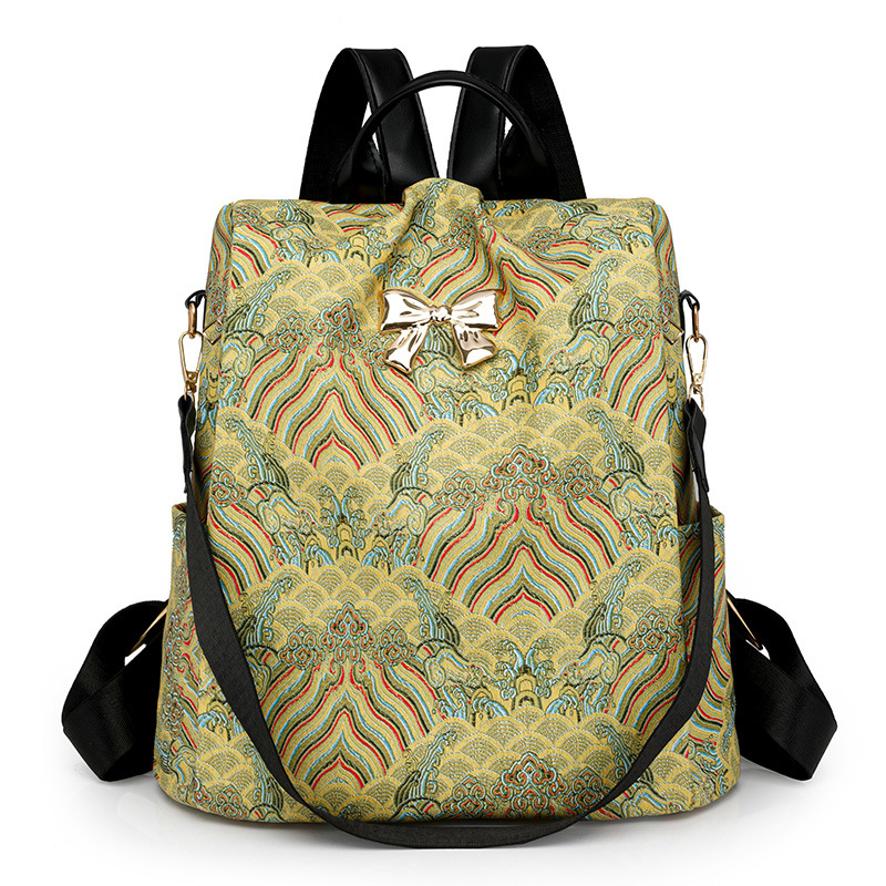 2024 nueva mochila antirrobo para mujer de moda estadounidense de gran capacidad, simple, nicho, mochila para mujer