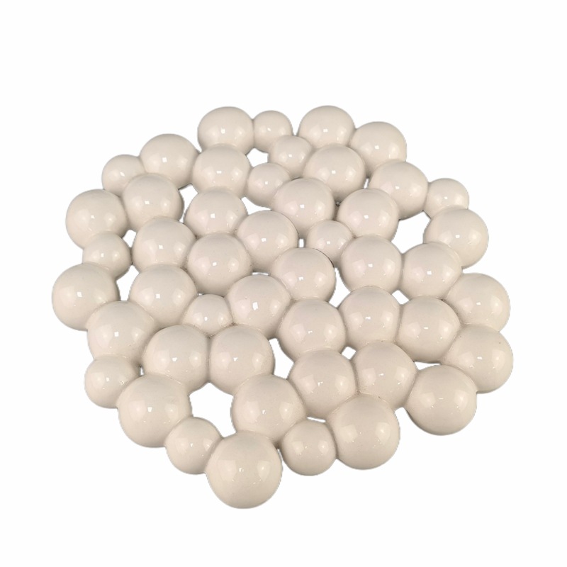Cerámica transfronteriza irregular con forma de cuentas almohadillas de taza en relieve creativo 3D almohadillas de té almohadillas de comedor almohadillas de aislamiento térmico decoración del hogar