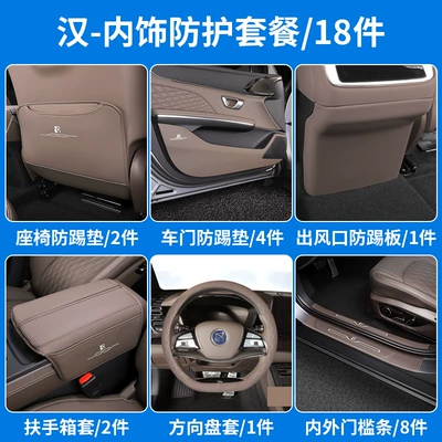 Back Anti-Dirty Protection Pad Modification — Chair back anti-kick pad - han-interior-package18-piece-set-kirin-brown-package-three