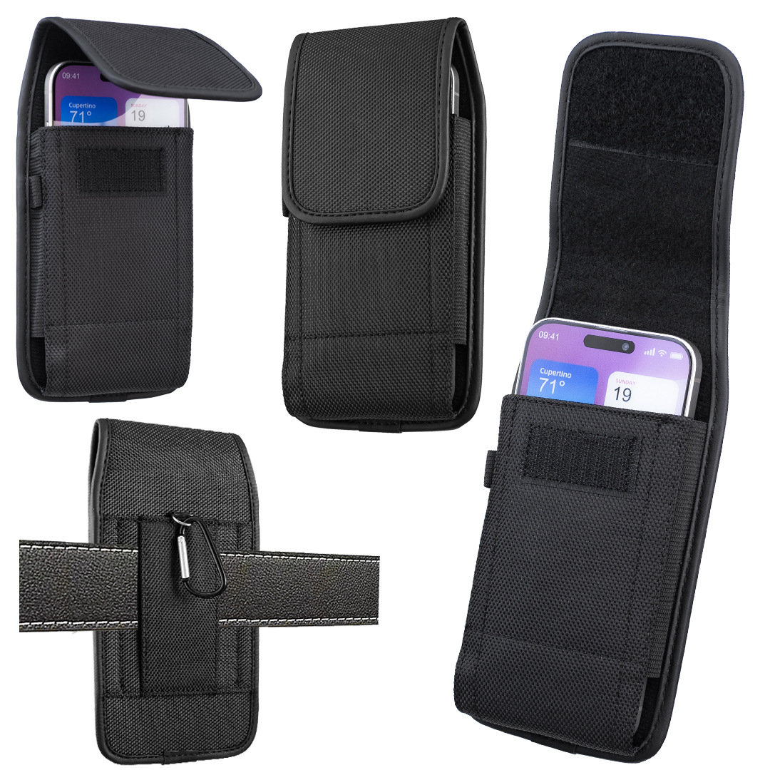 (Bf07 Waist Bag) Faux Leather Mobile Phone Protective Universal Case, Suitable for Men's Belt Clip Holder Pouch Cover