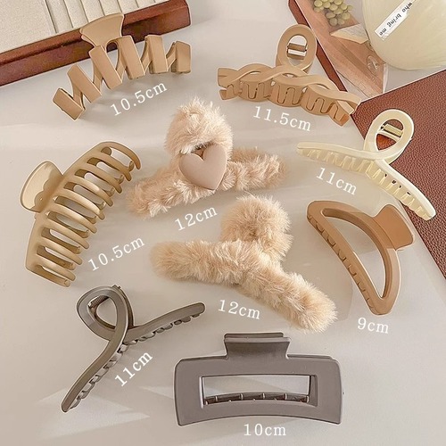 2025 High-end Style Back-of-Head Braided Hairstyle with Hairpins for Women, Autumn Korean Style, Large Size, Abundant Hair Volume, Shark Clip