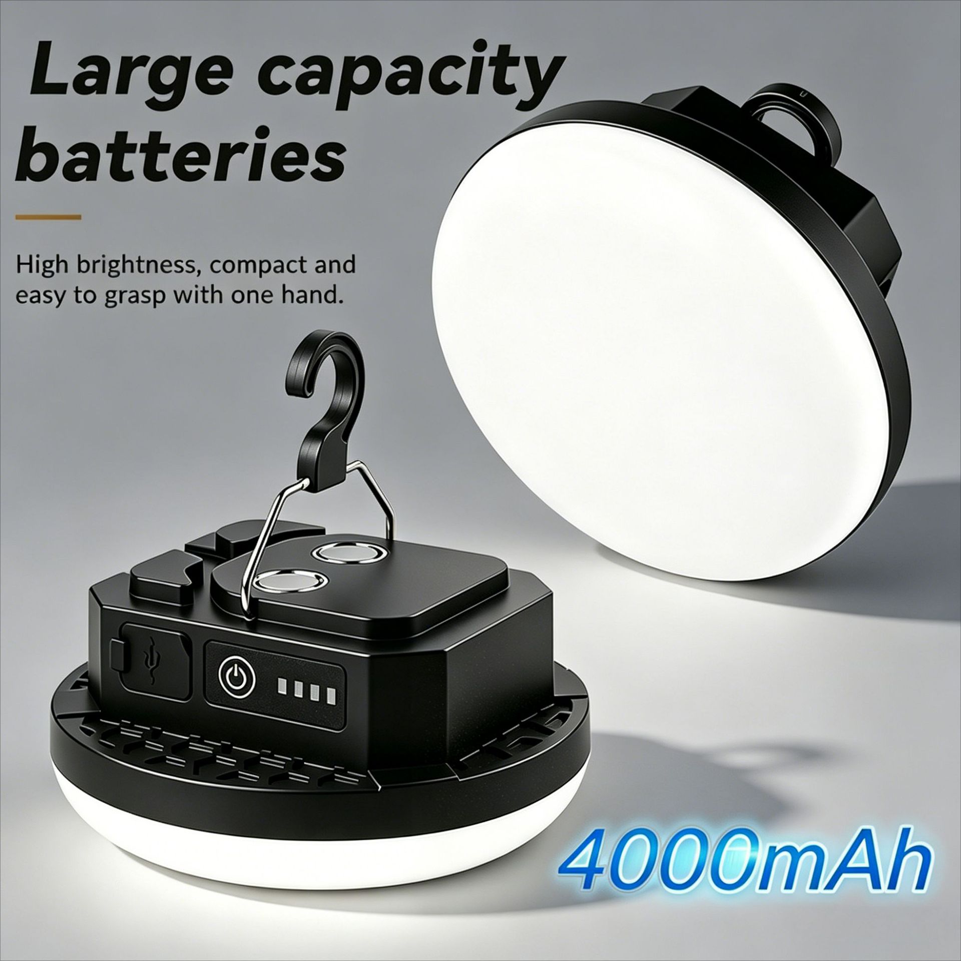 Nieuw grensoverschrijdend product: LED-lamp, draagbare hangende USB-oplaadbare lamp, sfeerverlichting voor buiten op de camping of in een tent._voghion.com