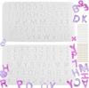 Crystal, epoxy resin, letters and numbers, silicone mold, coffee jewelry with letters, mirror effect, 26 English letters