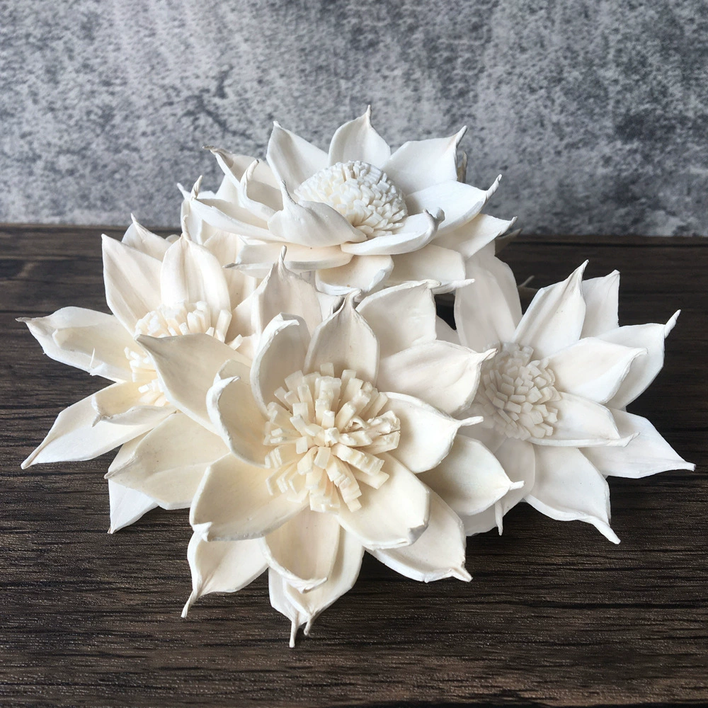 Один из поколения волос | 8cm ротанг ароматизированная гардения цветы через траву цветы ручной работы цветочные материалы для украшения дома