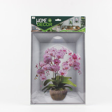 3D效果盆栽贴画过道楼梯装饰画宾馆餐厅墙面植物花卉壁画