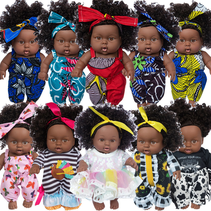 8-pulgadas muñeca chica americana de goma suave muñeca renacida muñeca de simulación bebé vinilo muñeca de juguete