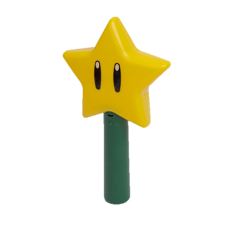Mario handheld star night light rechargeable desktop lamp hand lamp light props led lamp rechargeable