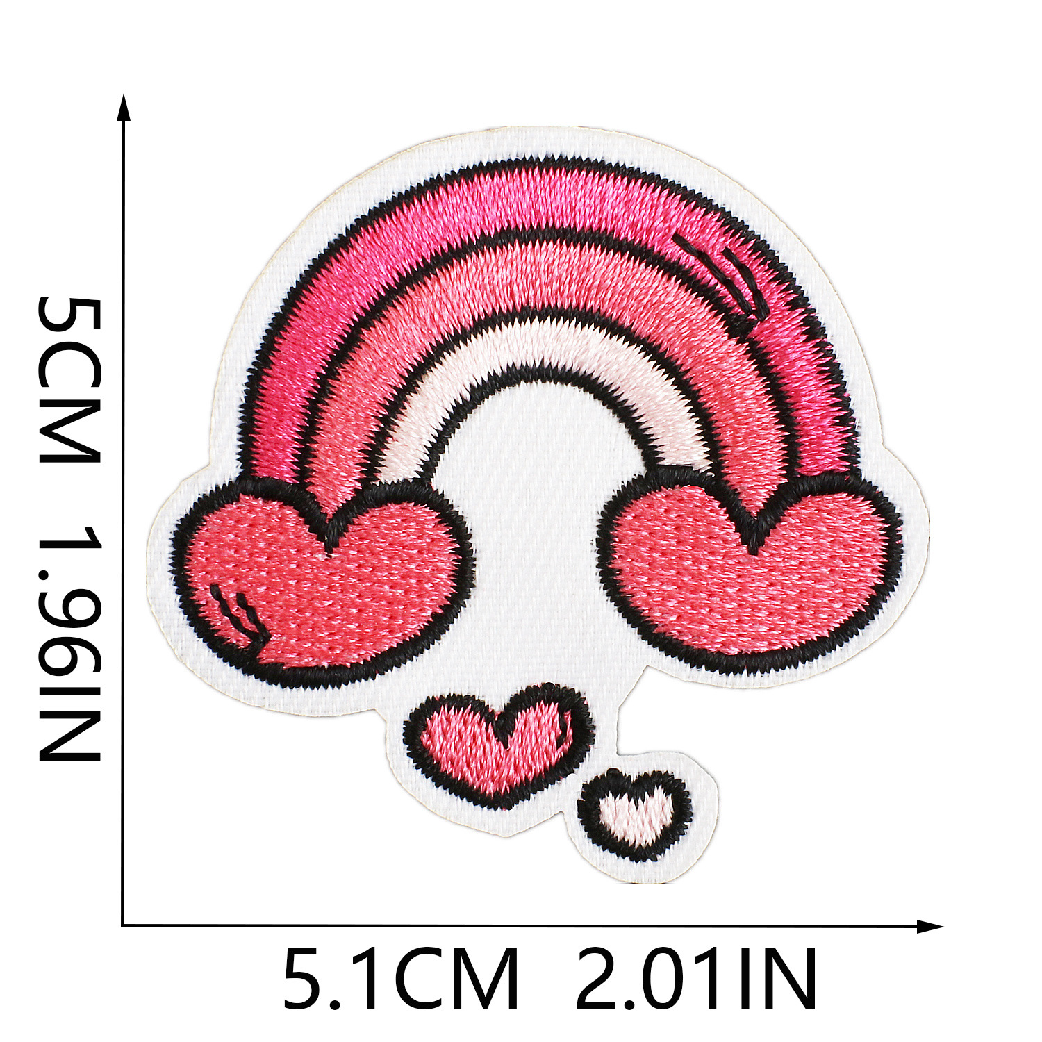 3g Weight Clothing Sticker Patches Classification 1 Piece Quantity Dacron thread Material Valentine'S Day Festival Heart Shape Pattern Casual, Elegant, Lady Style Embroidery Craft 1 Piece Casual Elegant Lady Heart Shape Dacron Thread Clothing Sticker Patches 5