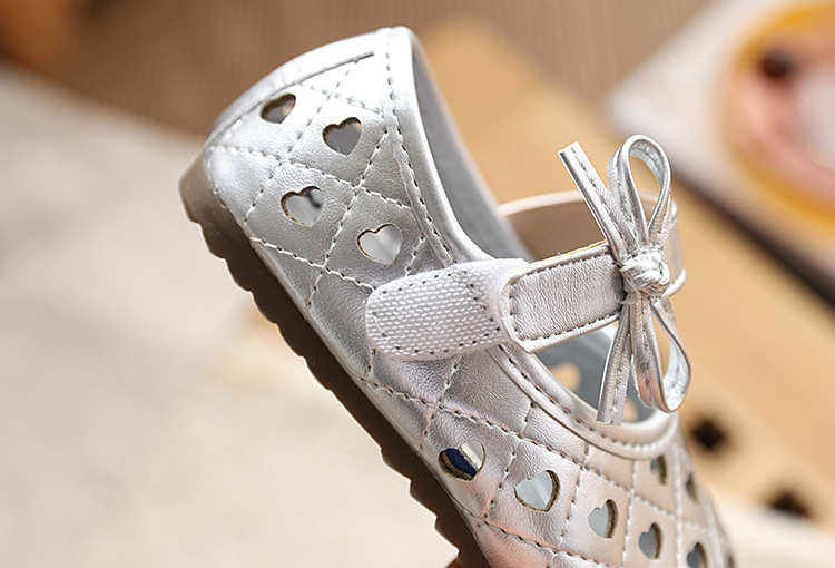 Flickor hjärtformade sandaler ventilerande prinsesskor_voghion.com
