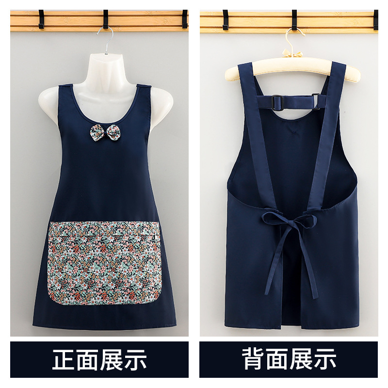 Delantal sin mangas impermeable a prueba de aceite cocina unisex antisucio cocina de alta calidad bolsillo con cremallera