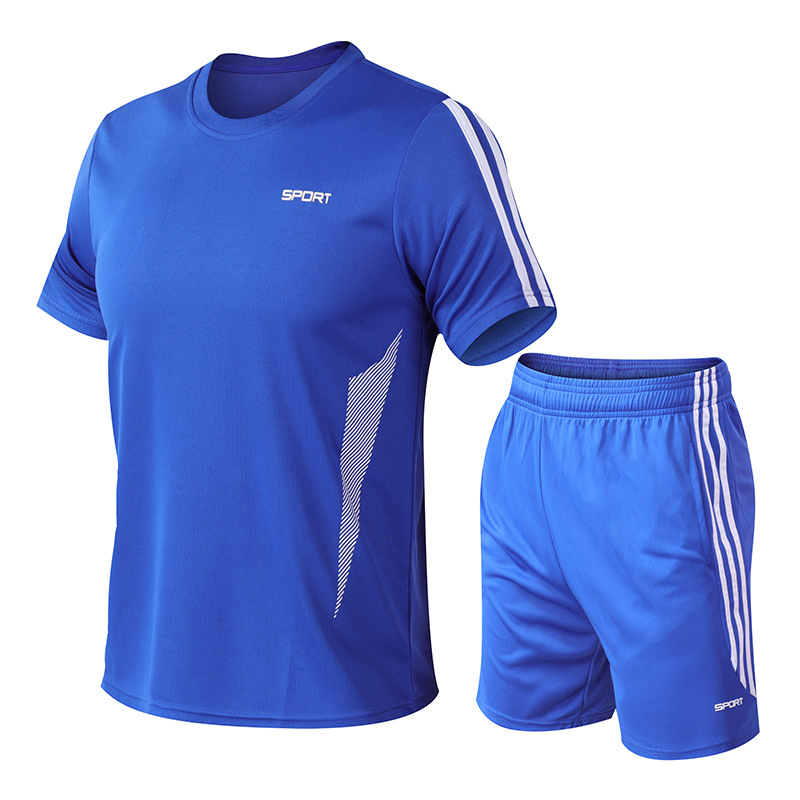 2025 nuevo traje de ropa deportiva para hombres que absorben el sudor y se secan rápidamente.