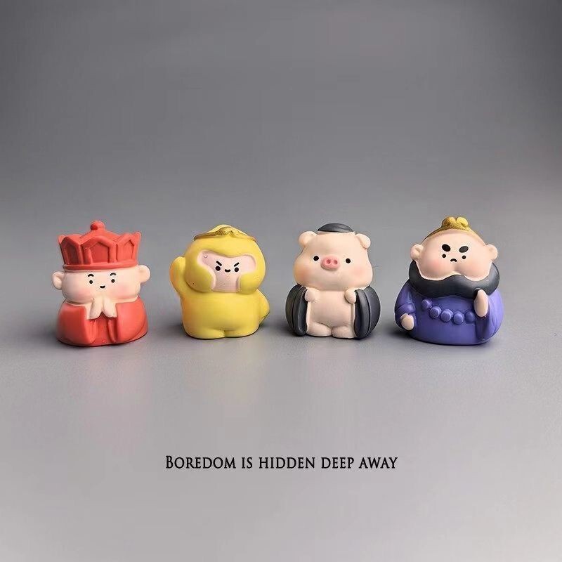 Cute Q Version of Journey to the West, Four Dolls of Wukong and His Disciples, DIY Decorations, Hanging Accessories, Desktop Car Ornaments Cute Q Version of Journey to the West, Four Dolls of Wukong and His Disciples, DIY Decorations, Hanging Accessories, Desktop Car Ornaments