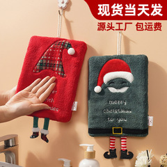 新しいクリスマスの手拭きタオルは掛け式で厚いサンゴのタオルの台所の吸水の速乾性の雑巾の漫画の雑巾を厚くすることができます。