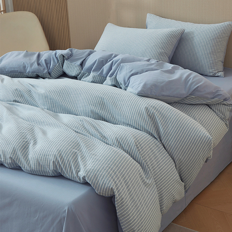 Cama de algodón de algodón puro, cuatro piezas, conjunto de cama de cuatro piezas, 2025 nuevo tipo de sábanas, cubierta de sábanas, cuatro estaciones, conjunto de cama de tres piezas.