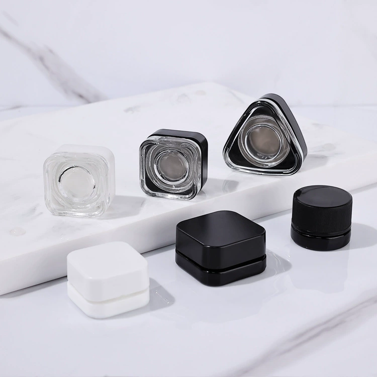 Маленькая стеклянная банка 3, 5 г5г6 г, безопасная для детей, маленькая бутылочка, резервуар для упаковки концентрата, водонепроницаемый резервуар для защиты от запаха и кражи