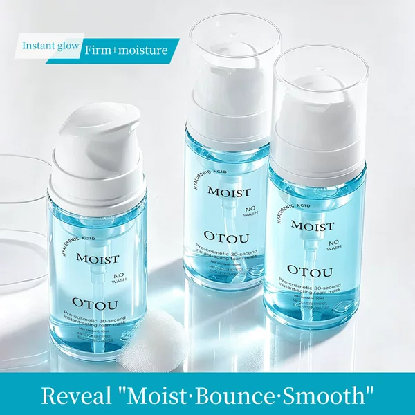 OTOU Hyaluronic Acid No-Rinse Foaming Mask Instantly Brightens, Firms, Moisturizes, and Leaves Skin Smooth and Elastic Before Makeup