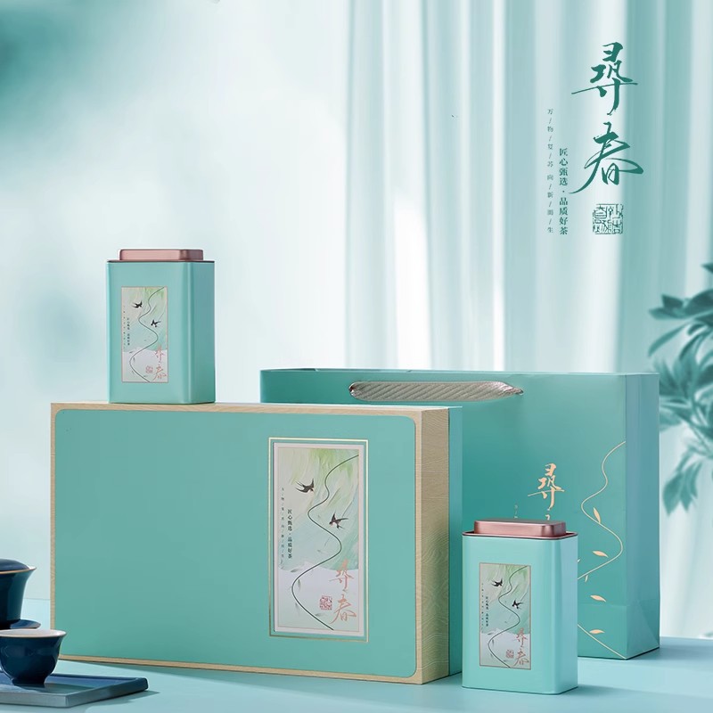 高档茶叶凤凰单丛正山小种明前龙井大红袍通用2方罐4方罐礼品空盒